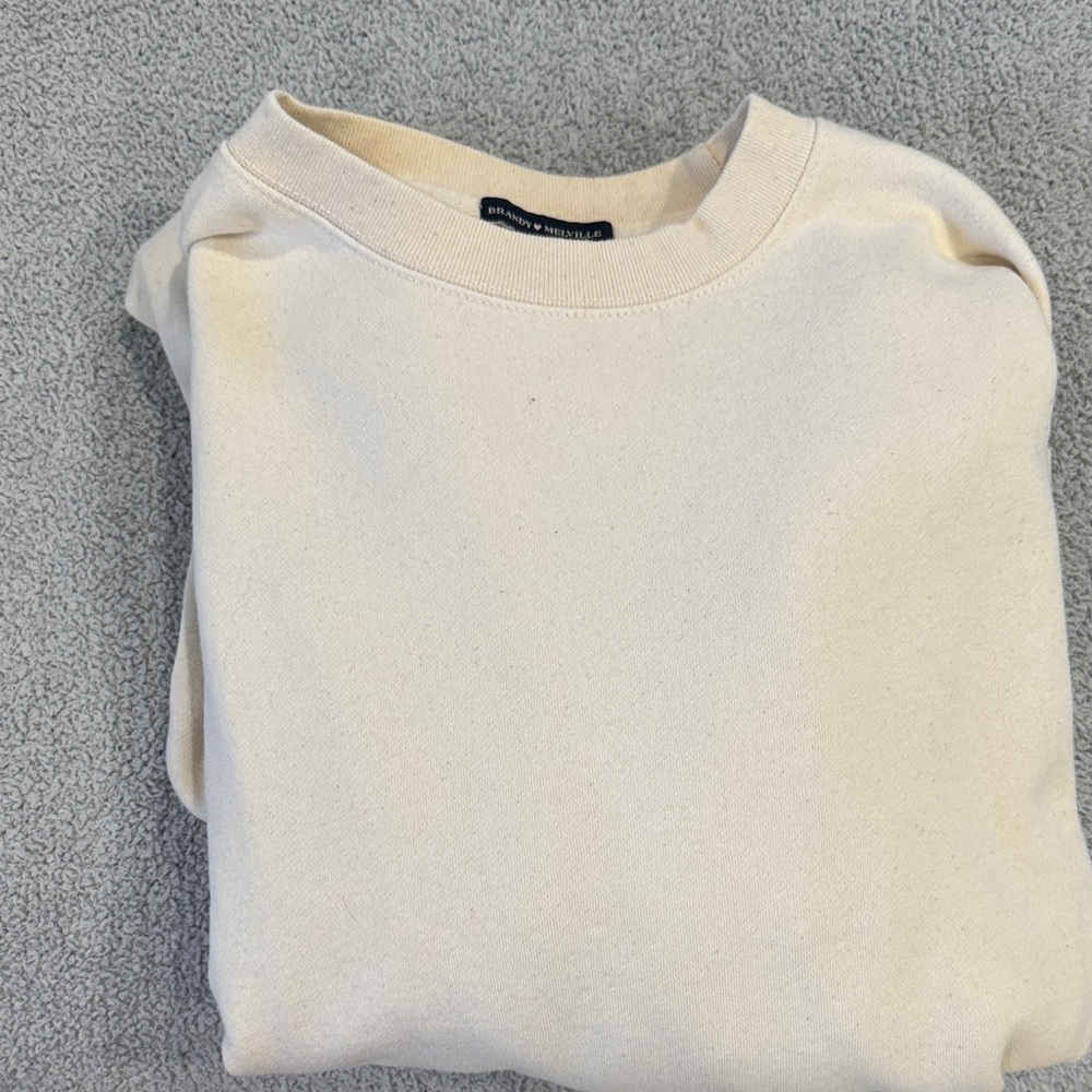 Cream Brandy Melville crewneck
